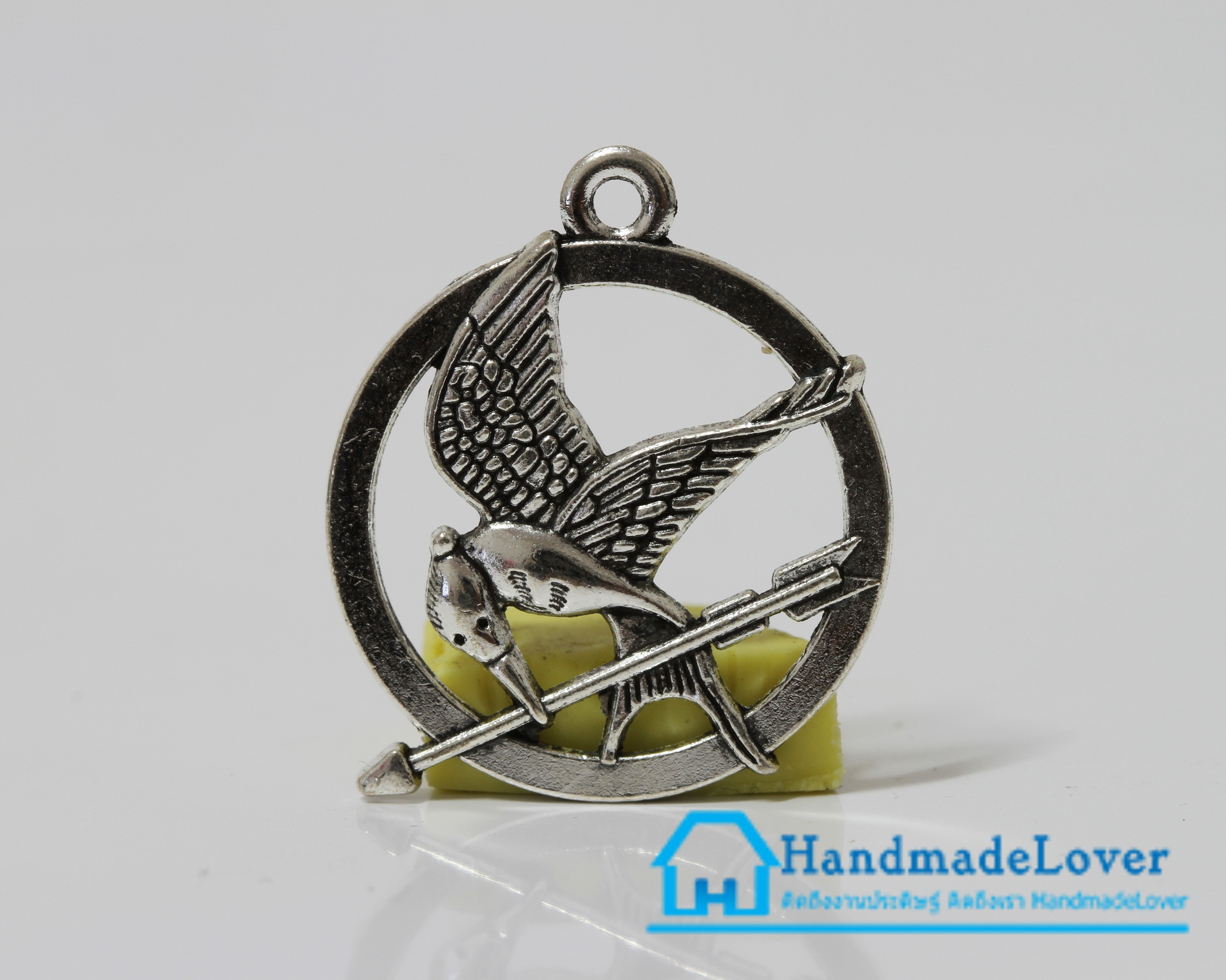 จี้,ตัวห้อยซิป สีนิเกิล นกม็อคกิ้งเจย์ (Mockingjay ฺBird)