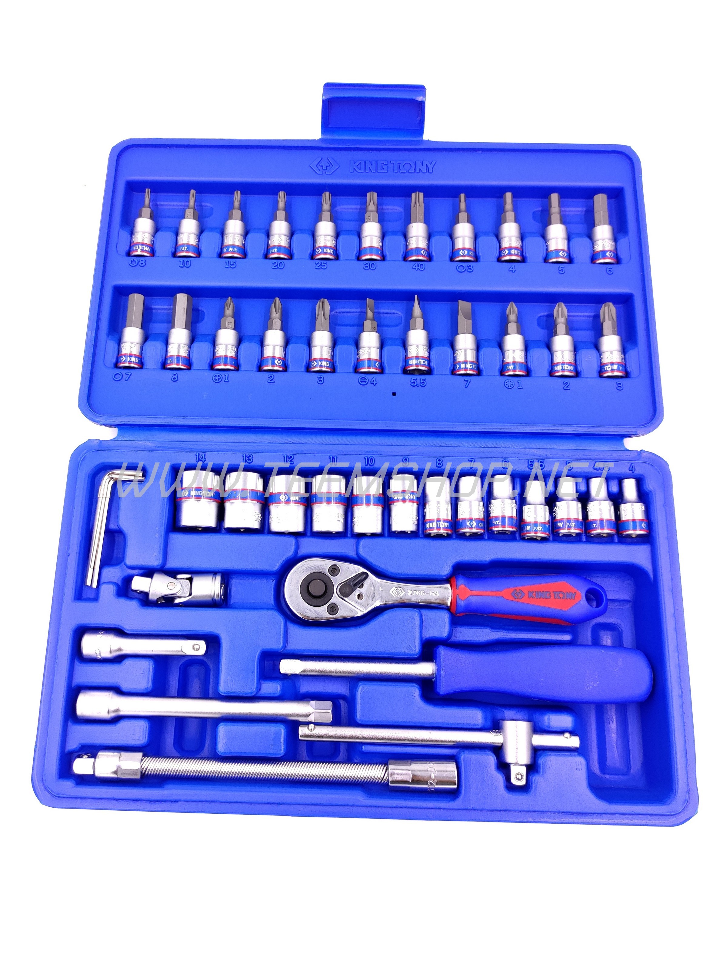 KINGTONY เครื่องมือชุดมินิ 46ชิ้น ST2346MR 1/4" Made in Taiwan