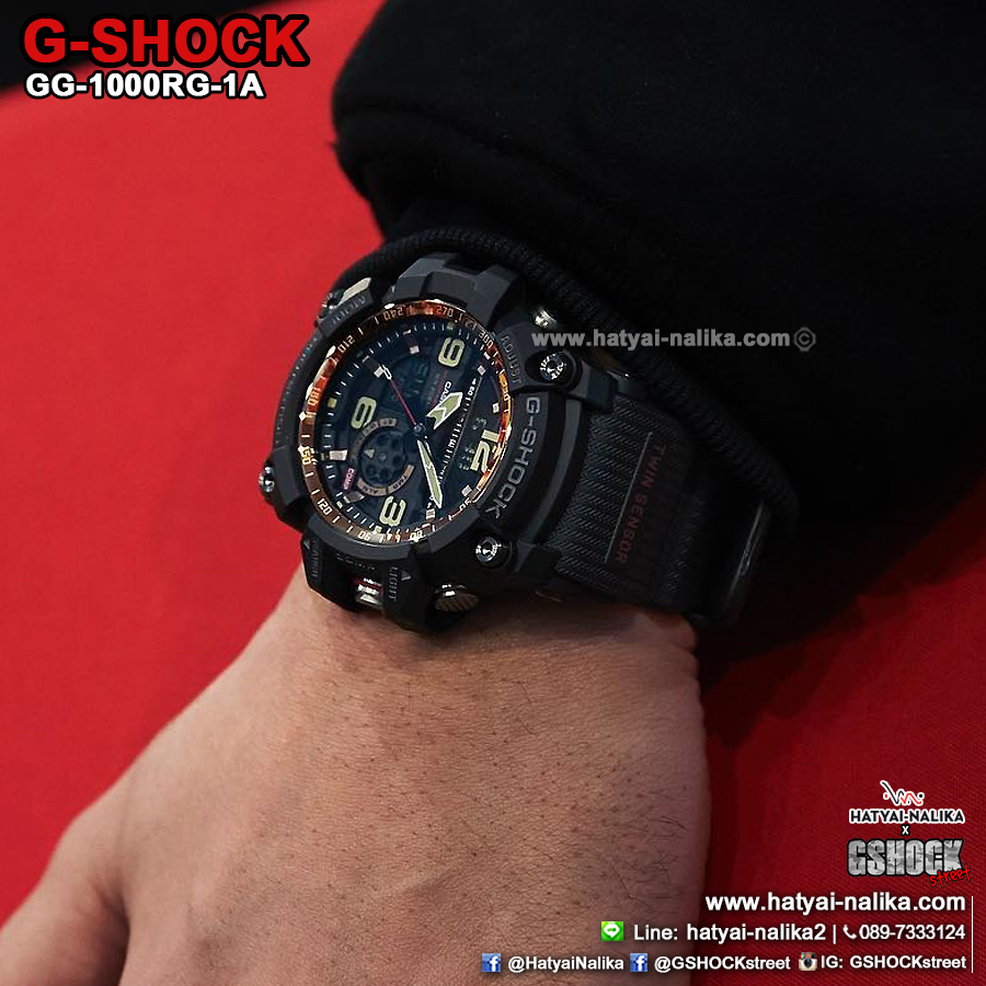 นาฬิกา Casio G-Shock MUDMASTER Twin Sensor Vintage Rose Gold series รุ่น GG-1000RG-1A ของแท้ รับประกัน1ปี