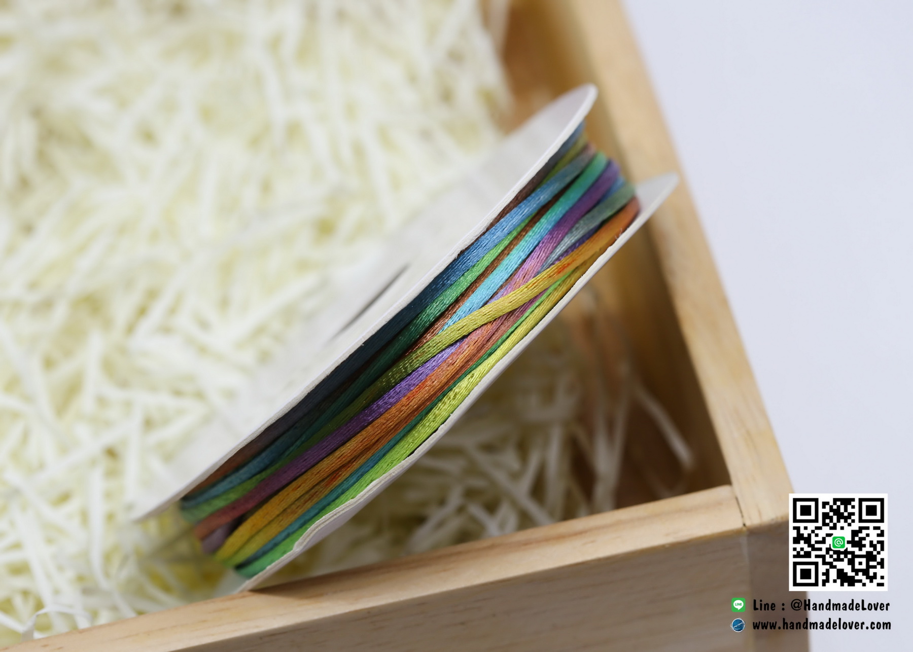 เชือกหางหนู สีรุ้ง [N15] ขนาด 2 มิล [อย่างดี เนื้อนุ่ม]