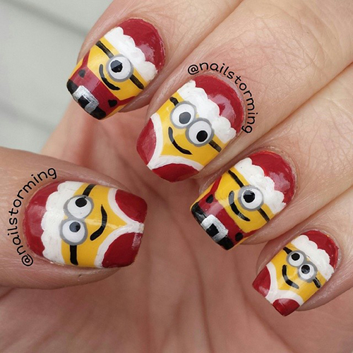 ลายเพ้นท์เล็บ วันคริสต์มาส christmas nails art