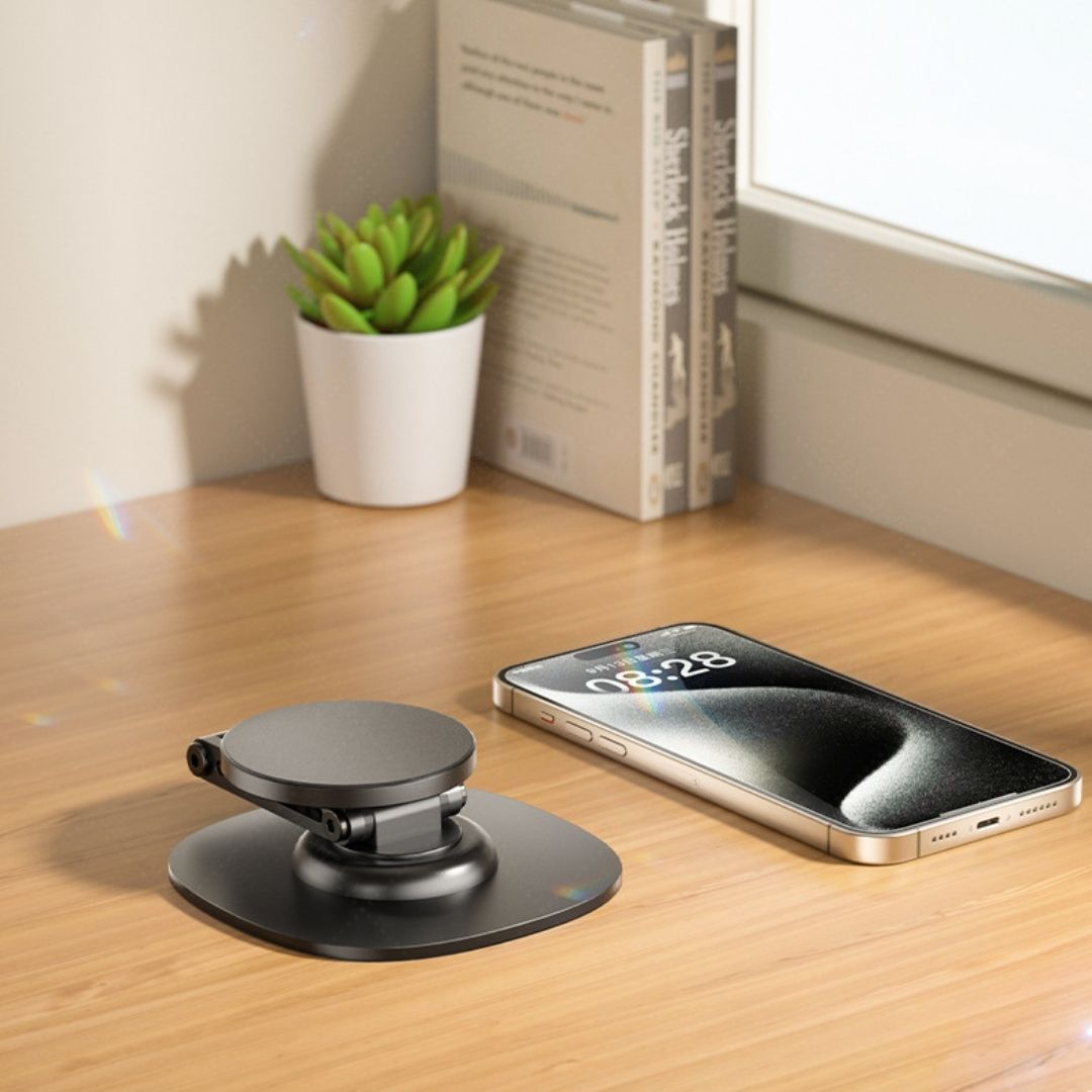 ขาตั้งโทรศัพท์แม่เหล็ก รุ่น 3 พับ สีดำ