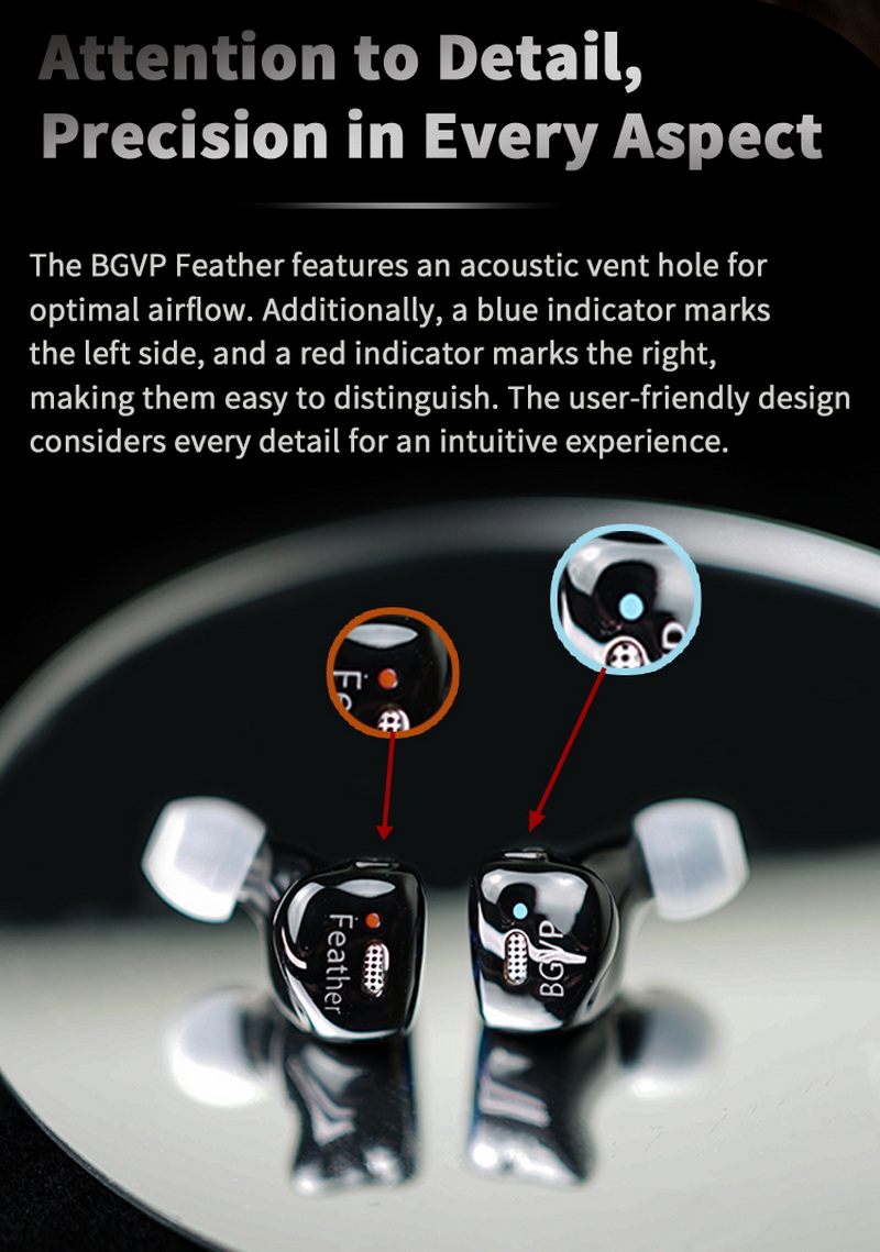 BGVP Feather หูฟัง IEMs 5 ไดรเวอร์ 4BA+1DD สายชุบเงินถัก4 เปลี่ยนหัวแจ็คได้ ประกันศูนย์ไทย