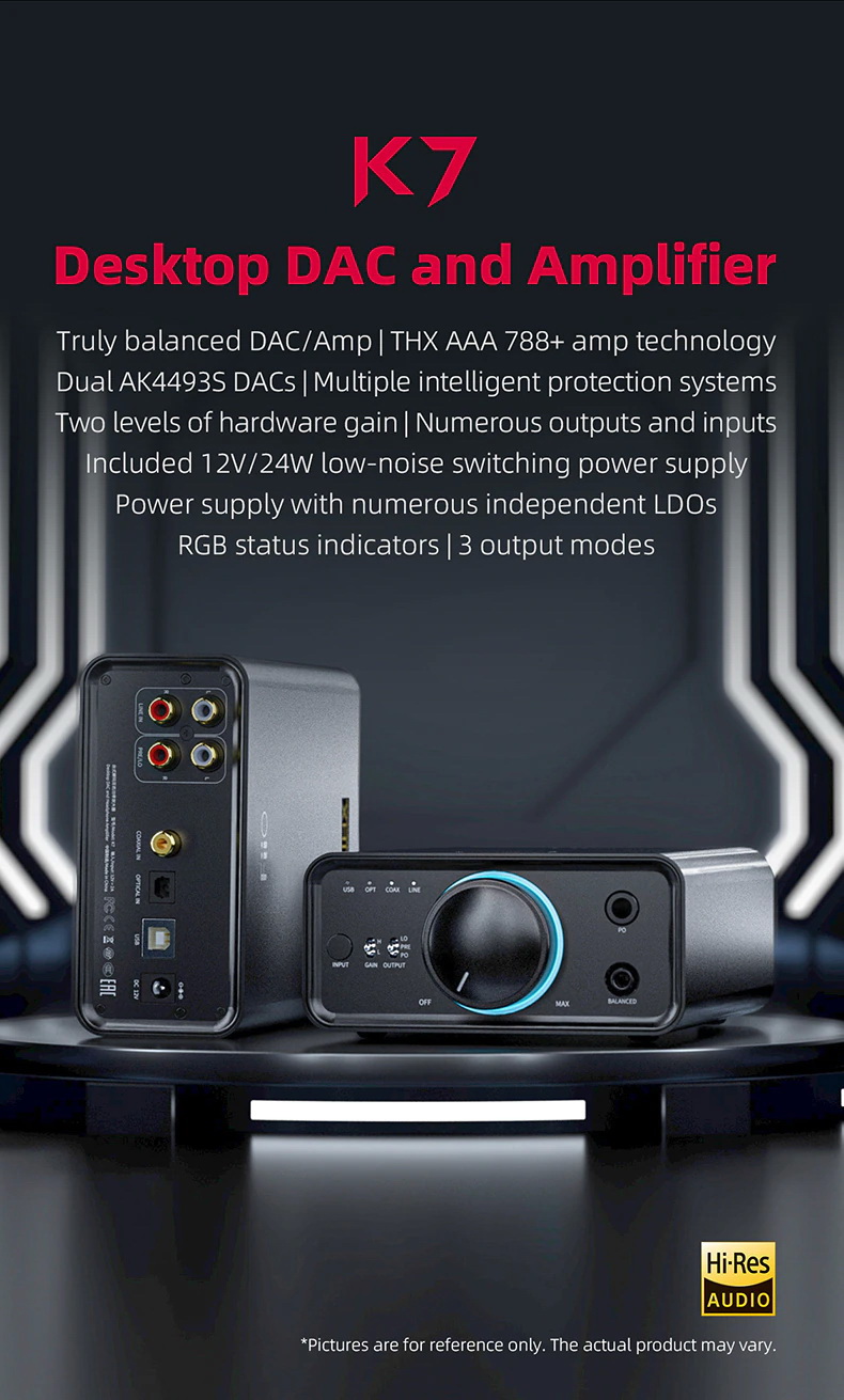FiiO K7 True balanced DAC/Amp ตั้งโต๊ะ กำลังขับสูง ประกันศูนย์ไทย