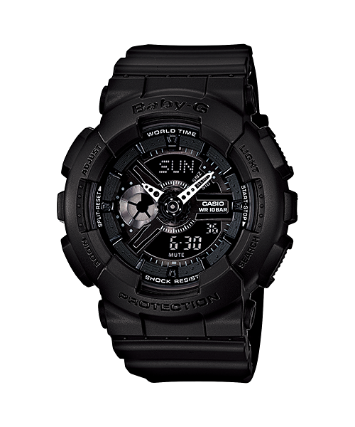 นาฬิกา คาสิโอ Casio Baby-G Girls' Generation Bold Color series รุ่น BA-110BC-1A (สีดำล้วน)