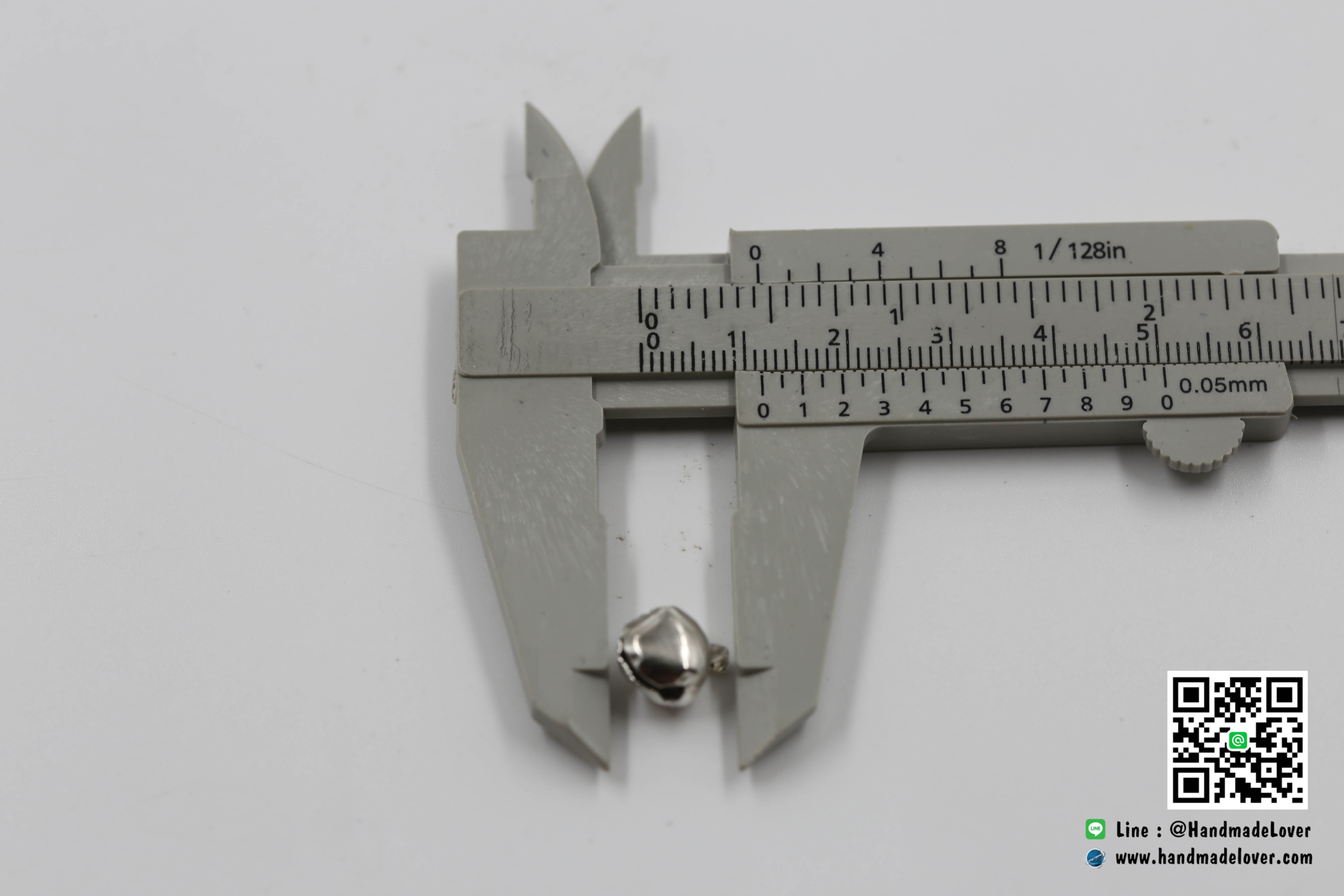 ลูกกระพรวนสีเงิน ขนาด 10 มิล