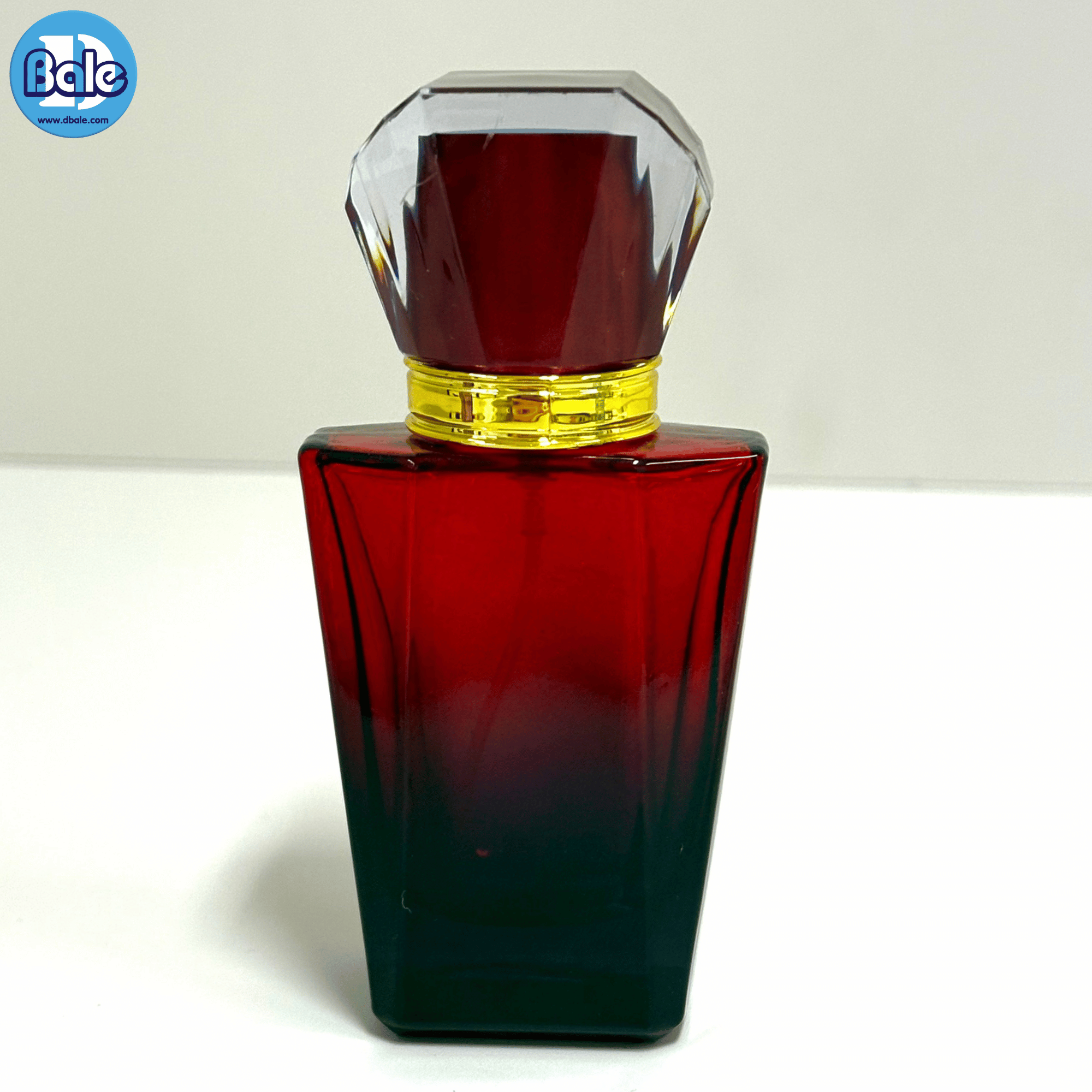jpf187 30ml. ขวดแก้วน้ำหอมทรงเพชร สีน้ำเงิน, ม่วง, แดง, ส้ม, เขียว, ชมพู