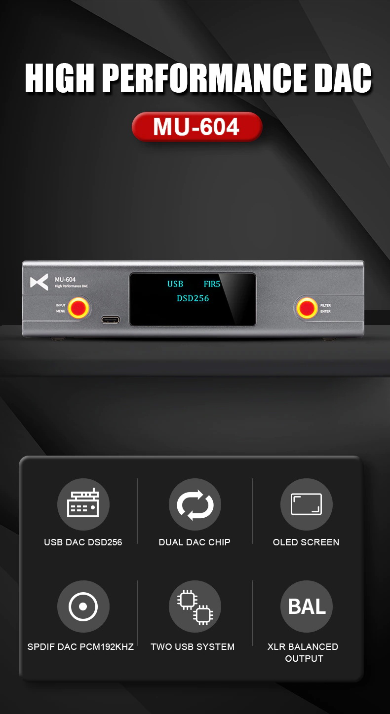 ขาย Xduoo MU-604 DAC ตั้งโต๊ะประสิทธิภาพสูง ประกันศูนย์ไทย