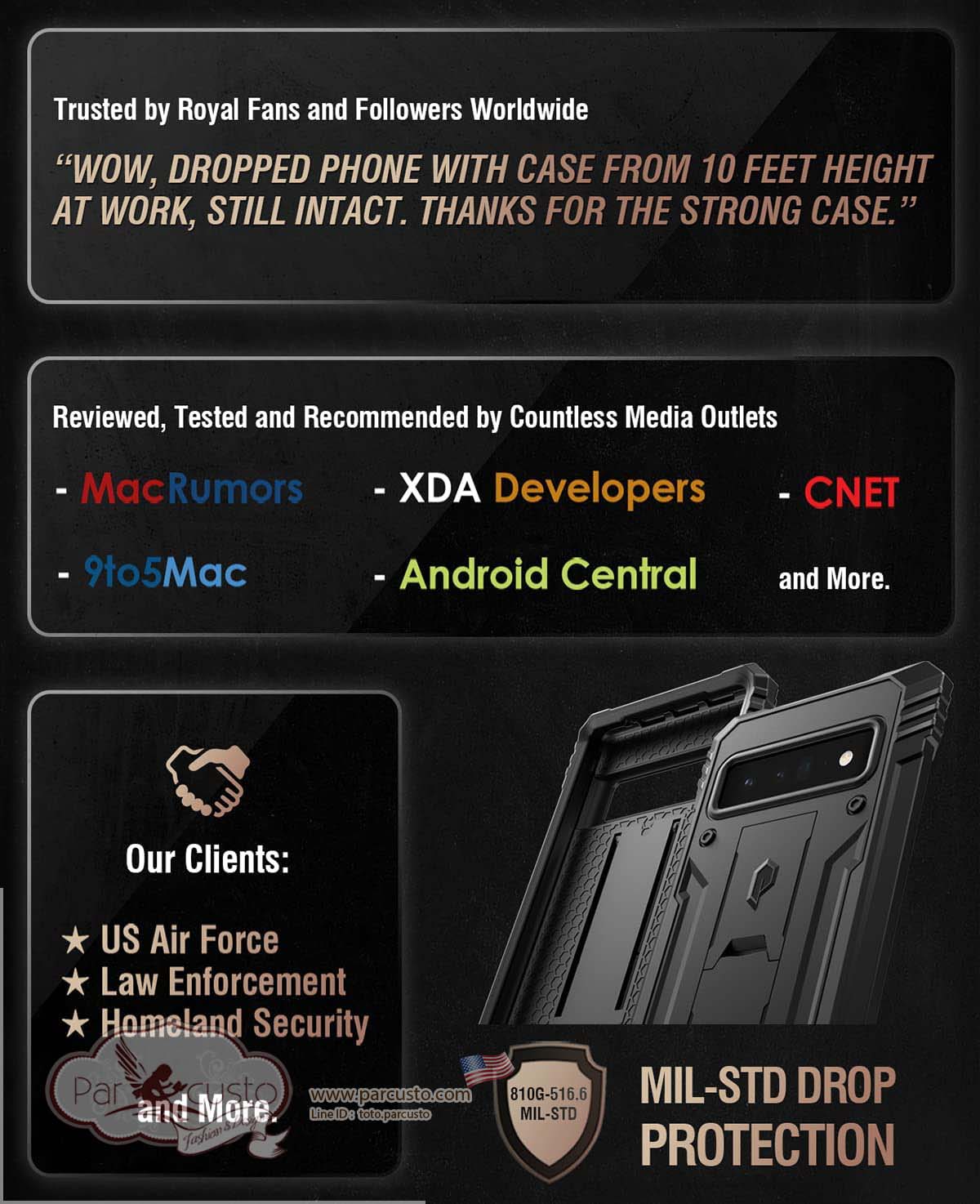 เคสกันกระแทก Google Pixel 6 Pro [Revolution] จาก Poetic (Pre-order USA)