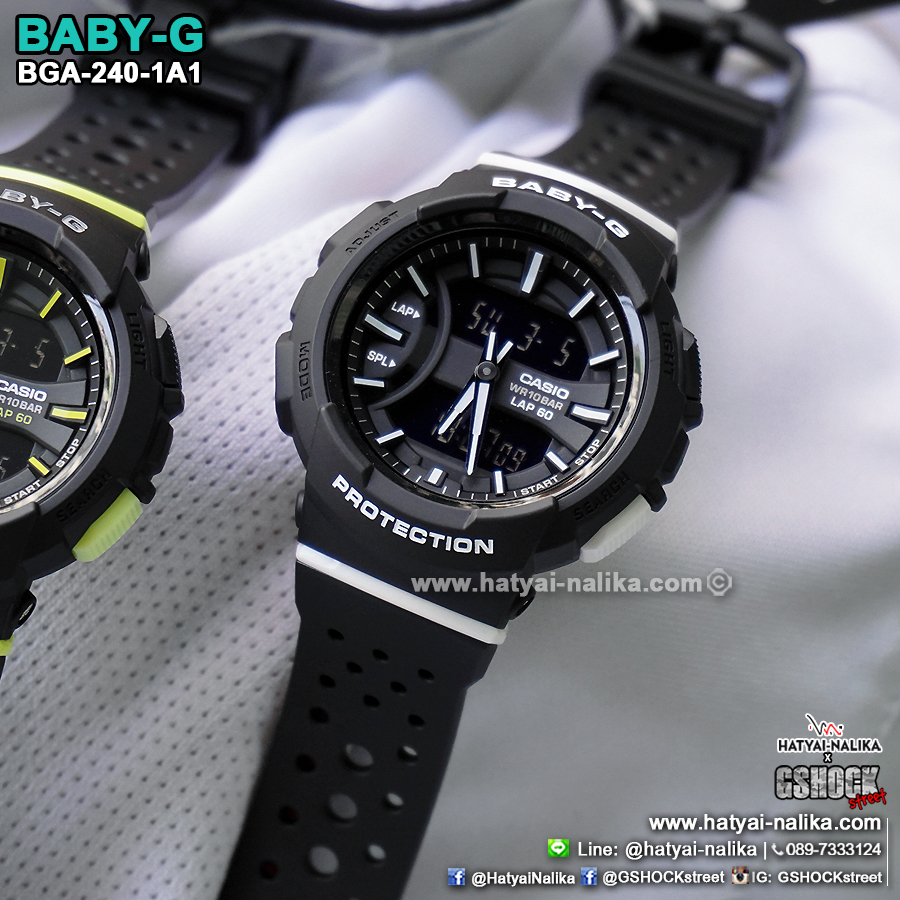 นาฬิกา Casio Baby-G for Running BGA-240 series รุ่น BGA-240-1A1 ของแท้ รับประกัน1ปี