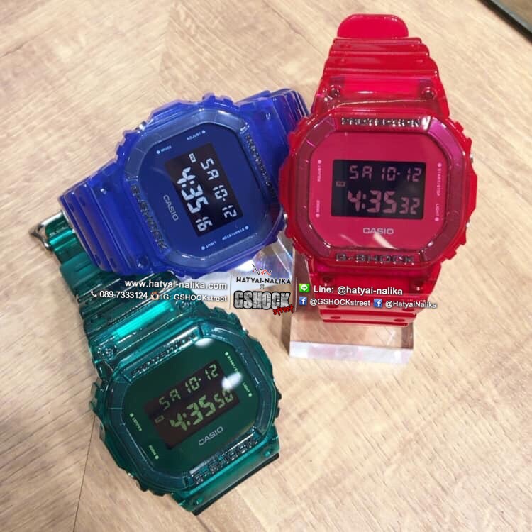 นาฬิกา Casio G-Shock Special color DW-5600SB COLOR SKELETON series รุ่น DW-5600SB-3 “เขียวมรกต” ของแท้ รับประกัน1ปี