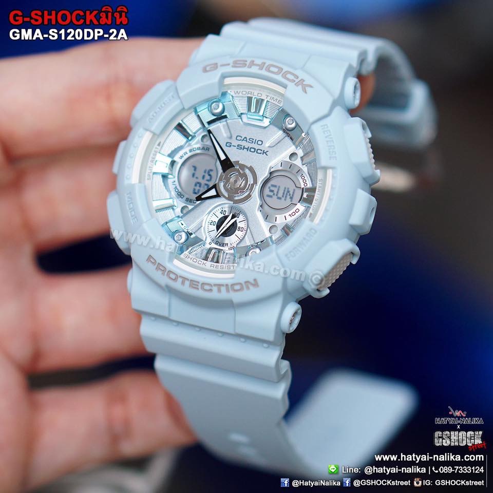 นาฬิกา Casio G-Shock มินิ S-Series GMA-S120DP series รุ่น GMA-S120DP-2A ของแท้ รับประกัน1ปี