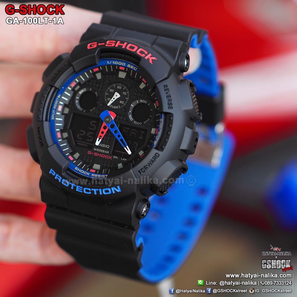 นาฬิกา Casio G-SHOCK Limited Layered Tricolor series รุ่น GA-100LT-1A "PEPSI" ของแท้ รับประกัน1ปี