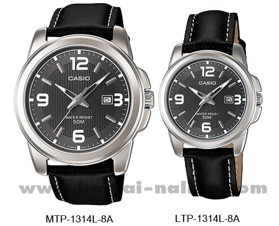นาฬิกา คาสิโอ Casio SETคู่รัก รุ่น MTP-1314L-8A+LTP-1314L-8A ของแท้ รับประกัน 1 ปี
