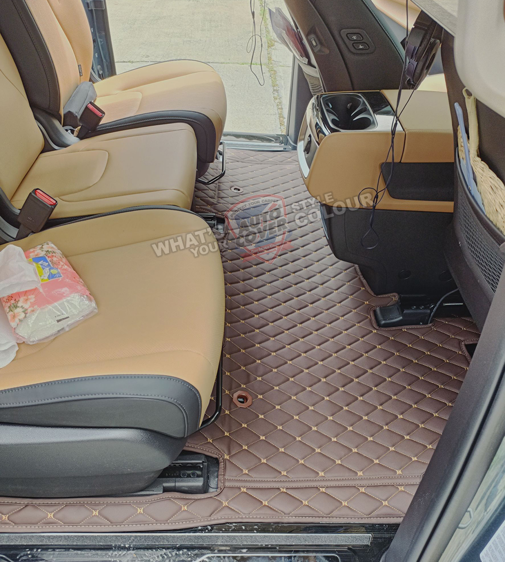 พรมรถยนต์ 6D รถ KIA NEW GRAND CARNIVAL ปี 2022-2026 ชุดเต็มคันรวมท้าย จำนวน 8 ชิ้น