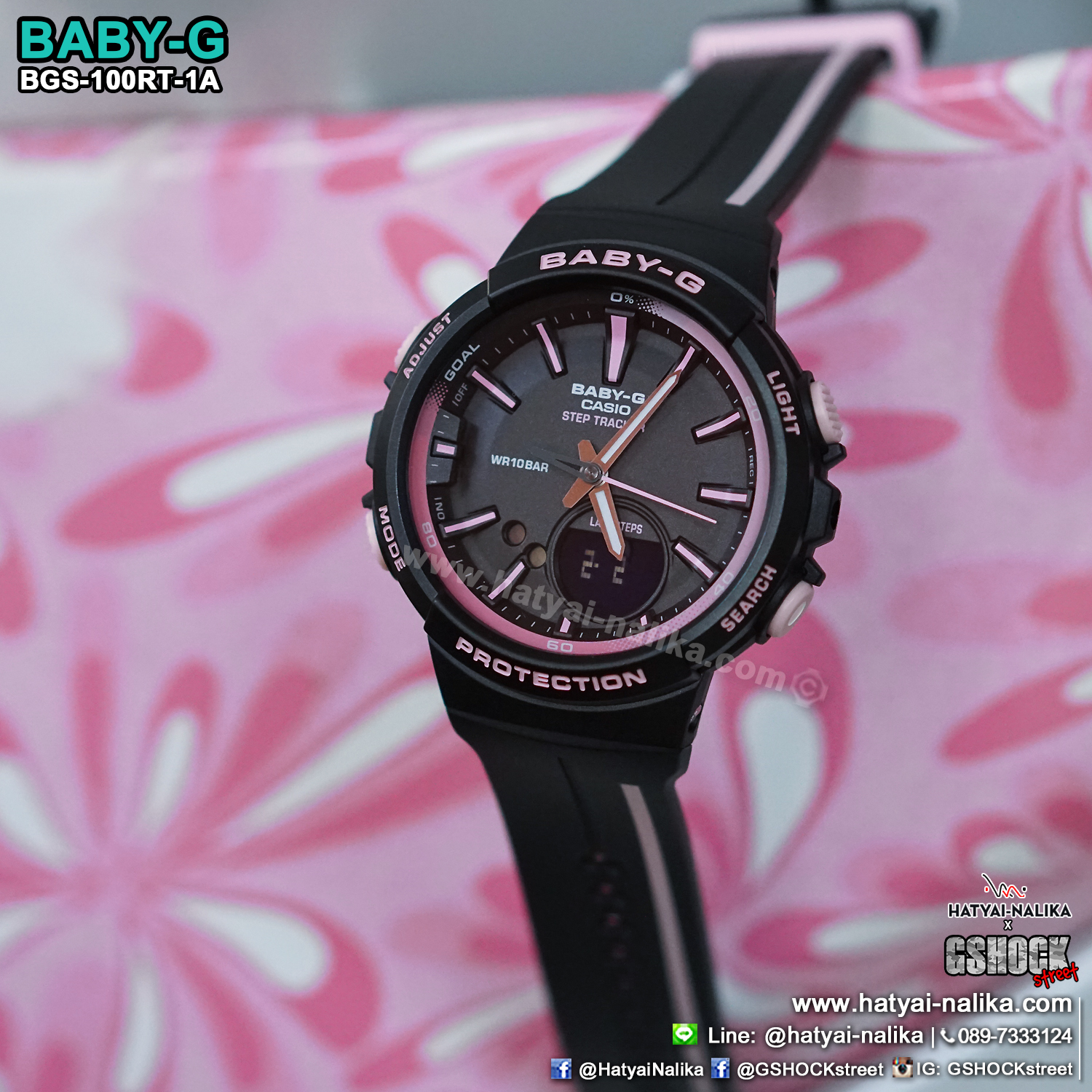 นาฬิกา Casio Baby-G for Running BGS-100RT Running Trendy series รุ่น BGS-100RT-1A ของแท้ รับประกัน1ปี