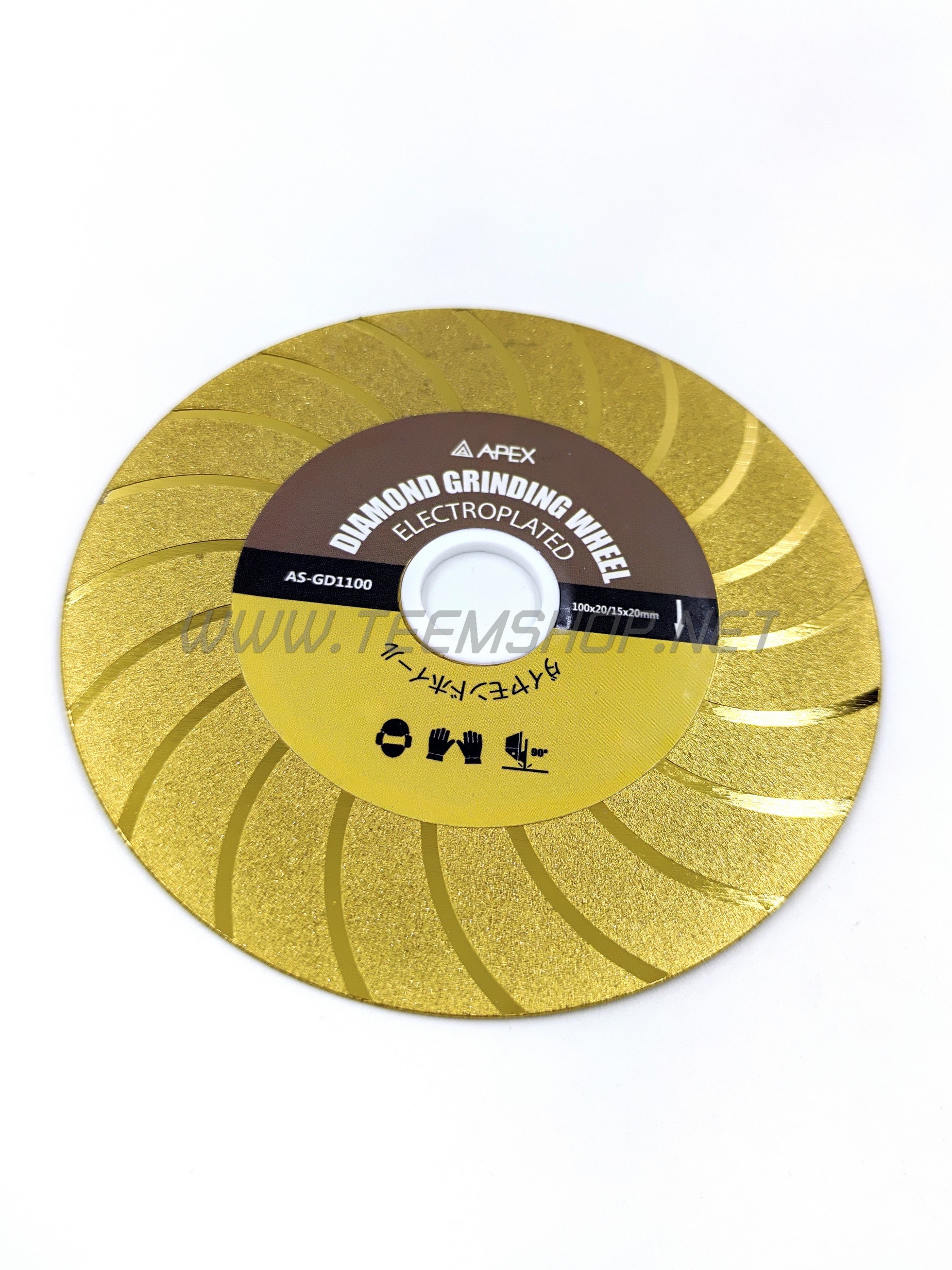 APEX ใบเพชรเจียรคาร์ไบด์ AS-GD1100 สีทอง 100mm. 4"