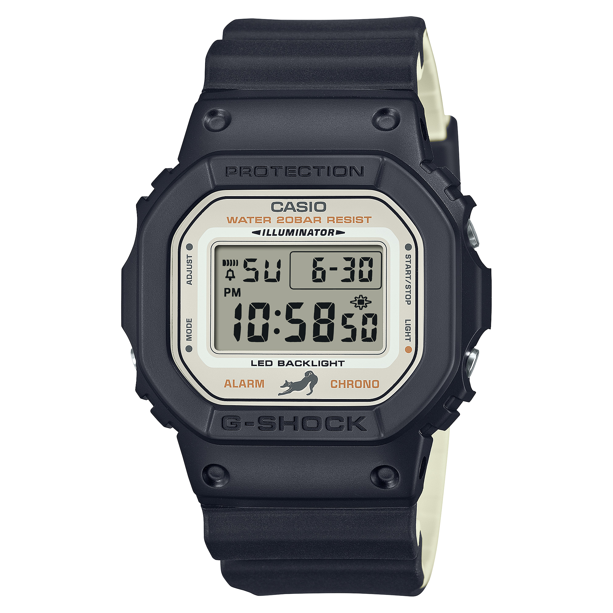 นาฬิกา คาสิโอ Casio G SHOCK Limited รุ่น DW-5600SHB-1 Japan Limited Shiba Inu series ของแท้ รับประกัน1ปี