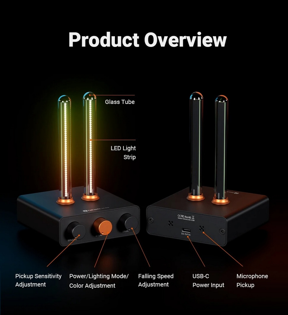 Fosi Audio MusicRhythmVisualizerLight แสงไฟแบบ Ambient ที่เต้นตามจังหวะดนตรีอย่างแม่นยำ ประกันศูนย์ไทย