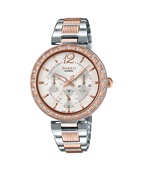 นาฬิกา คาสิโอ Casio SHEEN MULTI-HAND SHE-3065 series รุ่น SHE-3065SPG-7A ของแท้ รับประกัน1ปี
