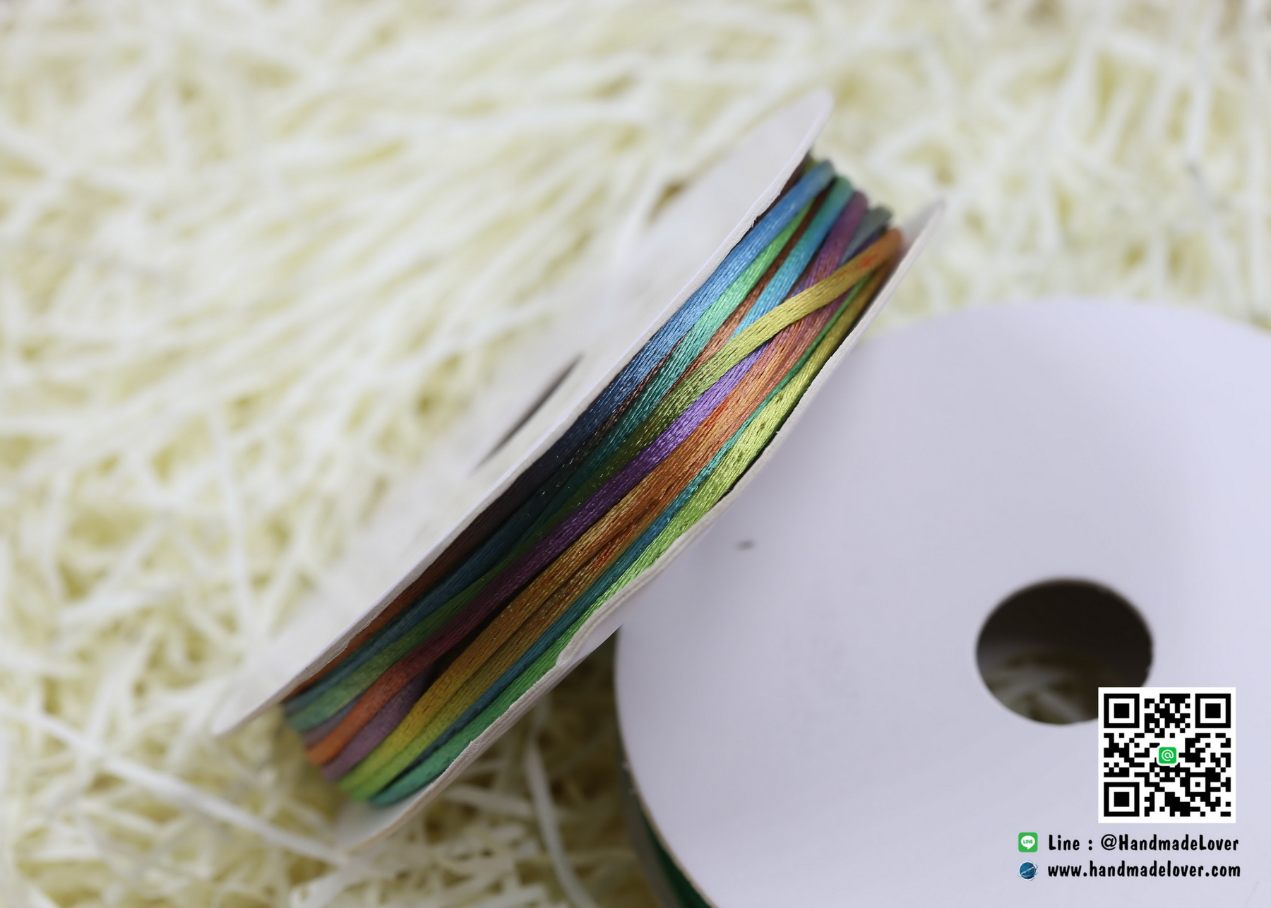 เชือกหางหนู สีรุ้ง [N15] ขนาด 2 มิล [อย่างดี เนื้อนุ่ม]