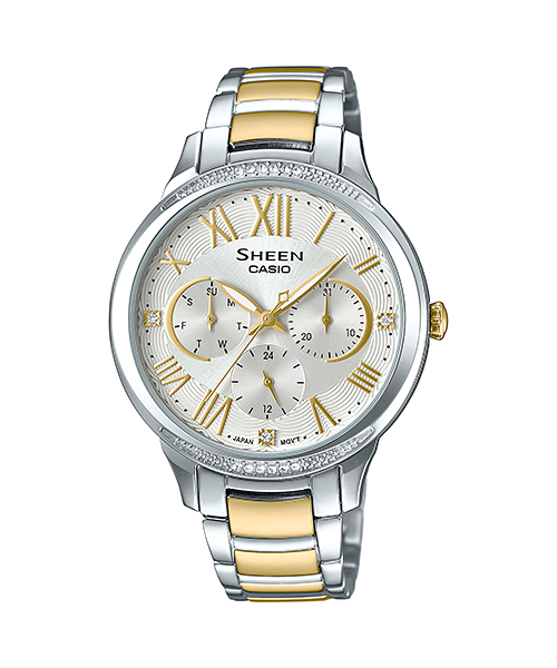 นาฬิกา คาสิโอ Casio SHEEN MULTI-HAND SHE-3058 series รุ่น SHE-3058SG-7A ของแท้ รับประกัน1ปี