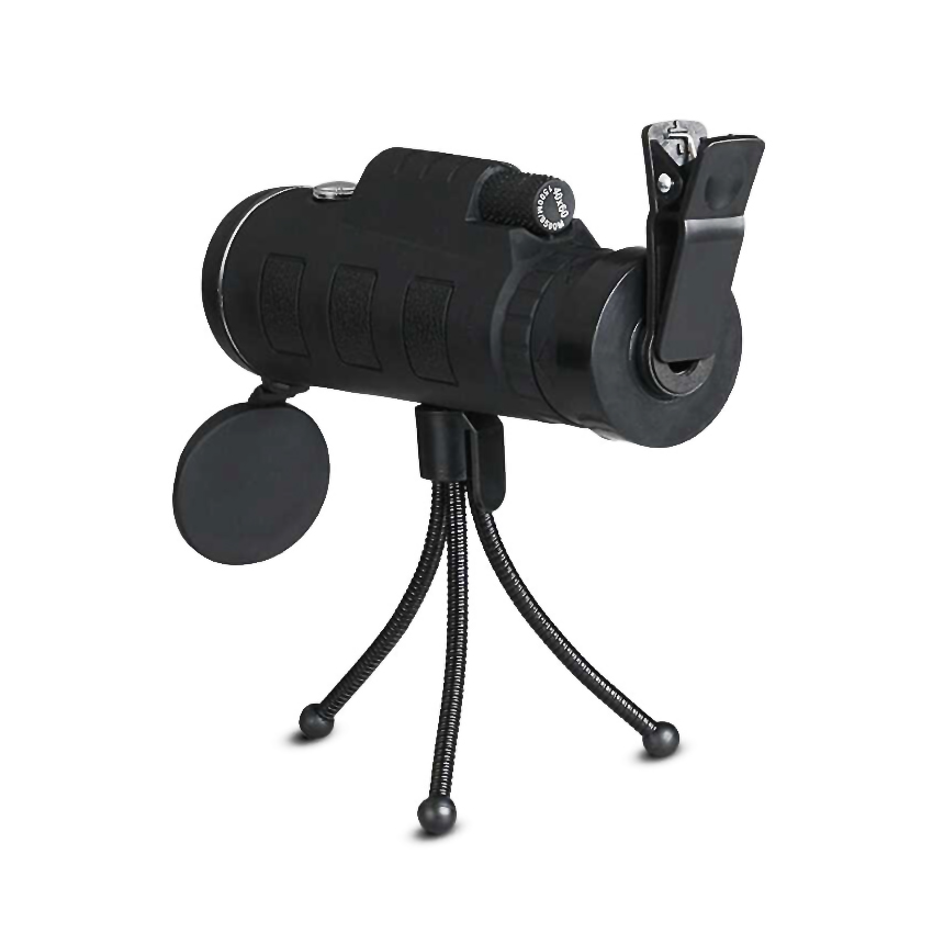 กล้องส่องทางไกล เลนส์ซูมหนีบมือถือ มีขาตั้ง 40x60 อุปกรณ์ครบ