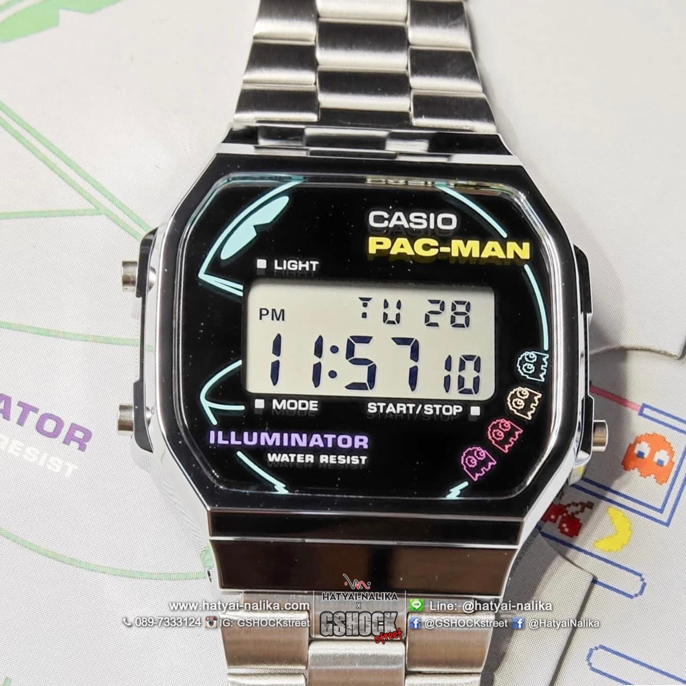 นาฬิกา คาสิโอ CASIO x PAC-MAN Limited Collaboration models รุ่น A168WEPC-7A ของแท้ รับประกัน1ปี