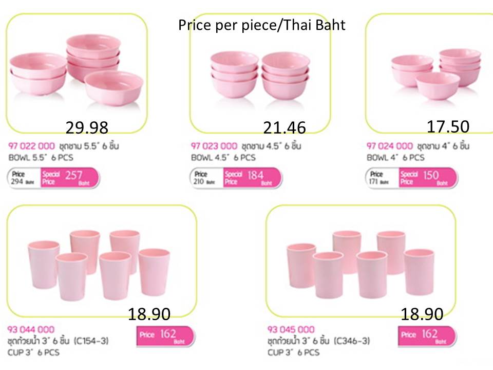 Superware จานชาม สีพื้น สกรีนข้อความคลิ๊กที่รูป