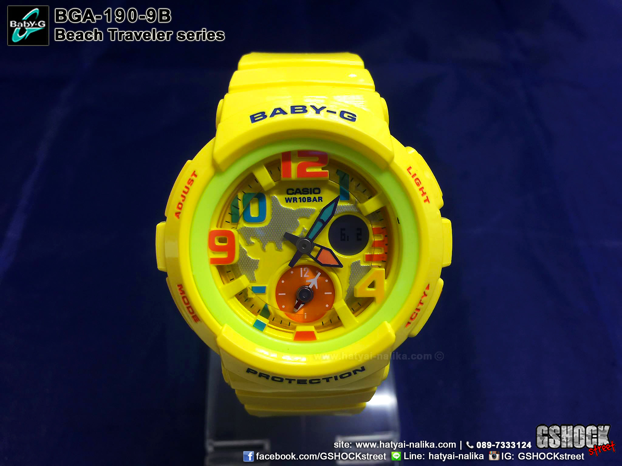 นาฬิกา คาสิโอ Casio Baby-G ANALOG-DIGITAL Beach Traveler series รุ่น BGA-190-9B ของแท้ รับประกัน1ปี