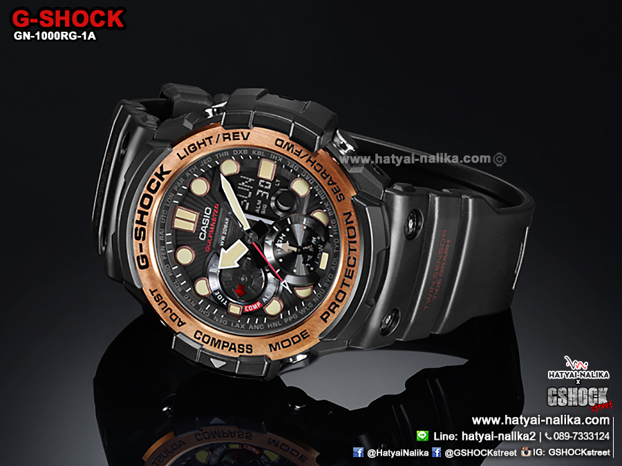 นาฬิกา Casio G-Shock GULFMASTER Twin Sensor Vintage Rose Gold series รุ่น GN-1000RG-1A ของแท้ รับประกัน1ปี