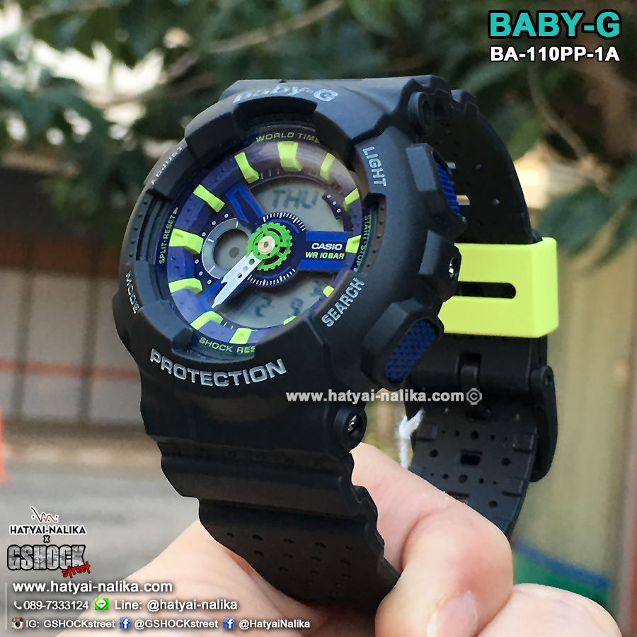 นาฬิกา Casio Baby-G Punching Pattern series รุ่น BA-110PP-1A (สายลายฉลุ) ของแท้ รับประกัน1ปี
