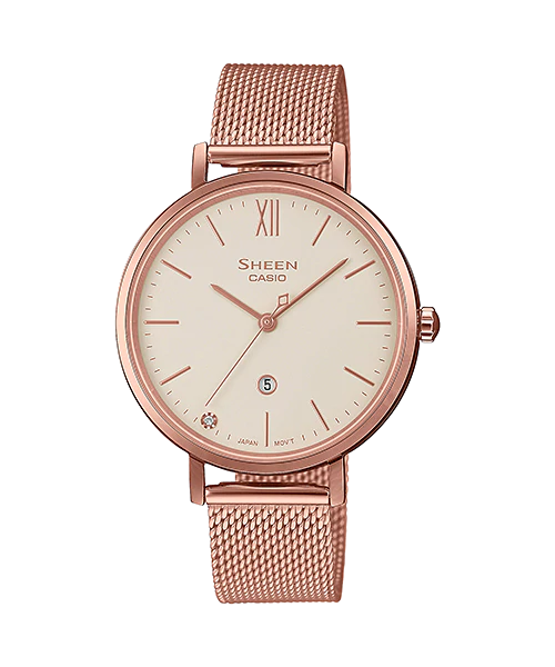 นาฬิกา คาสิโอ Casio SHEEN SAPPHIRE CRYSTAL คริสตัลแซฟไฟร์ SHE-4539 series รุ่น SHE-4539CGM-4A ของแท้ รับประกัน1ปี
