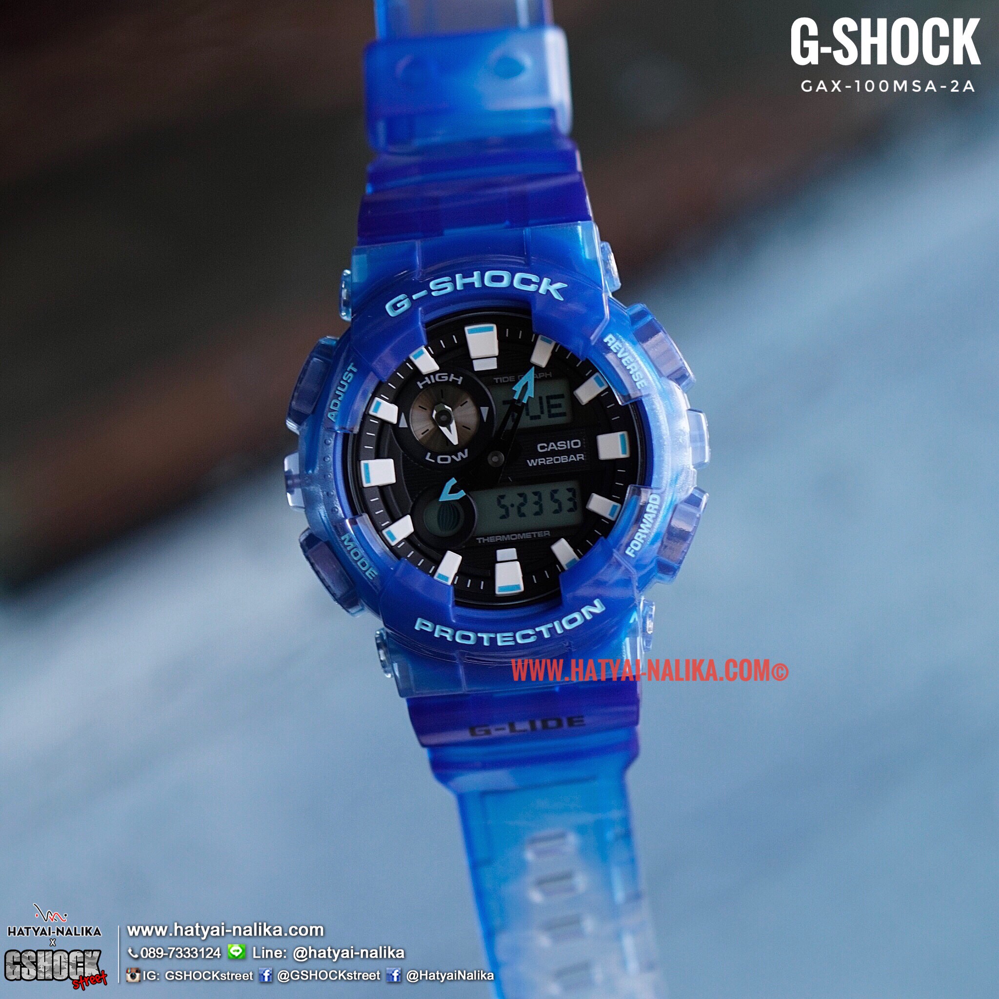 นาฬิกา Casio G-Shock G-LIDE GAX-100 Marine Summer Jelly series รุ่น GAX-100MSA-2A ของแท้ รับประกัน1ปี