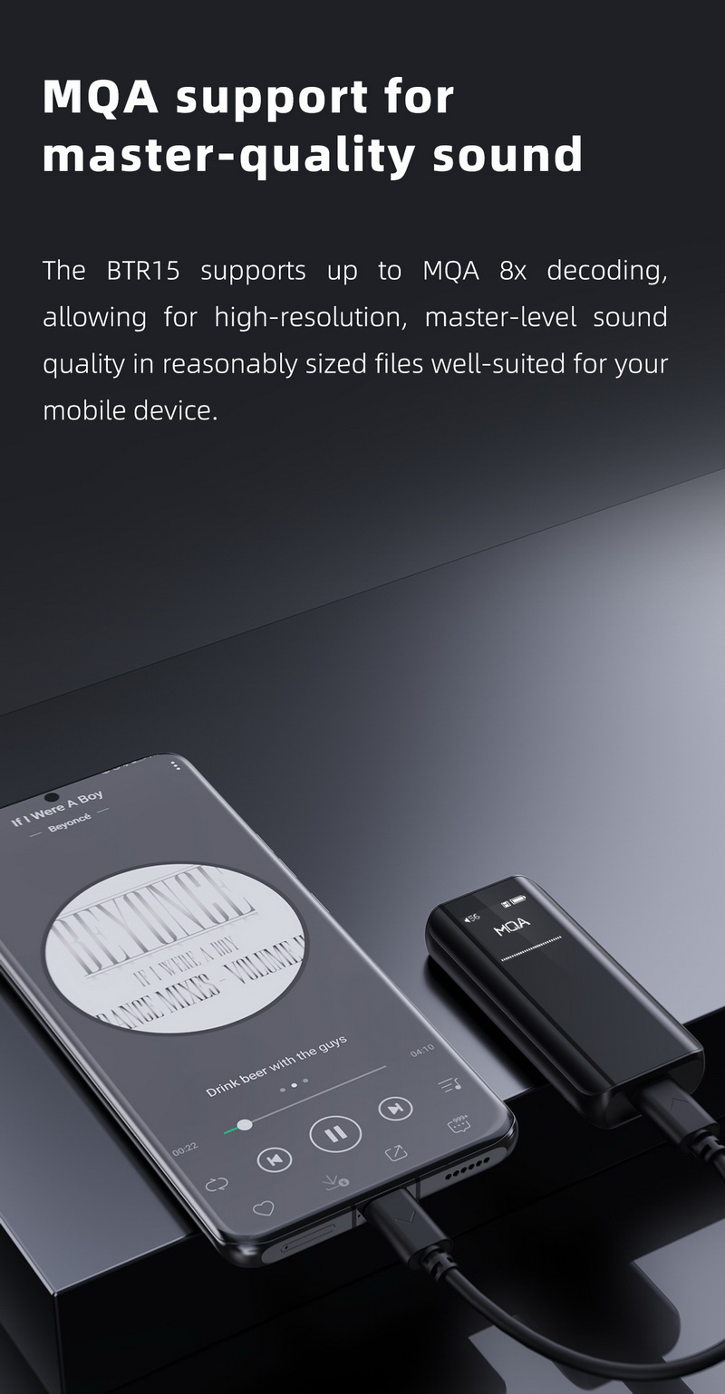 FiiO BTR15 DAC AMP ไร้สาย รองรับ MQA , USB Dac , Hires , Hires Wireless ประกันศูนย์ไทย