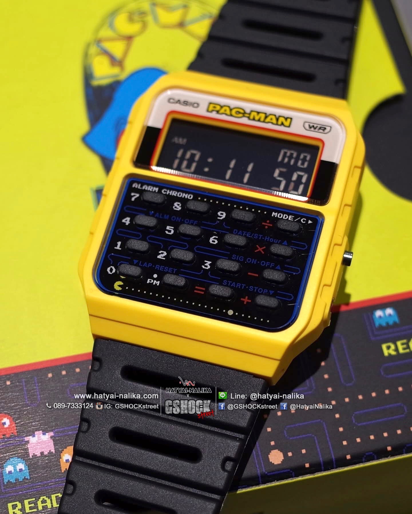 นาฬิกา คาสิโอ CASIO x PAC-MAN Limited Collaboration models รุ่น CA-53WPC-1B ของแท้ รับประกัน1ปี