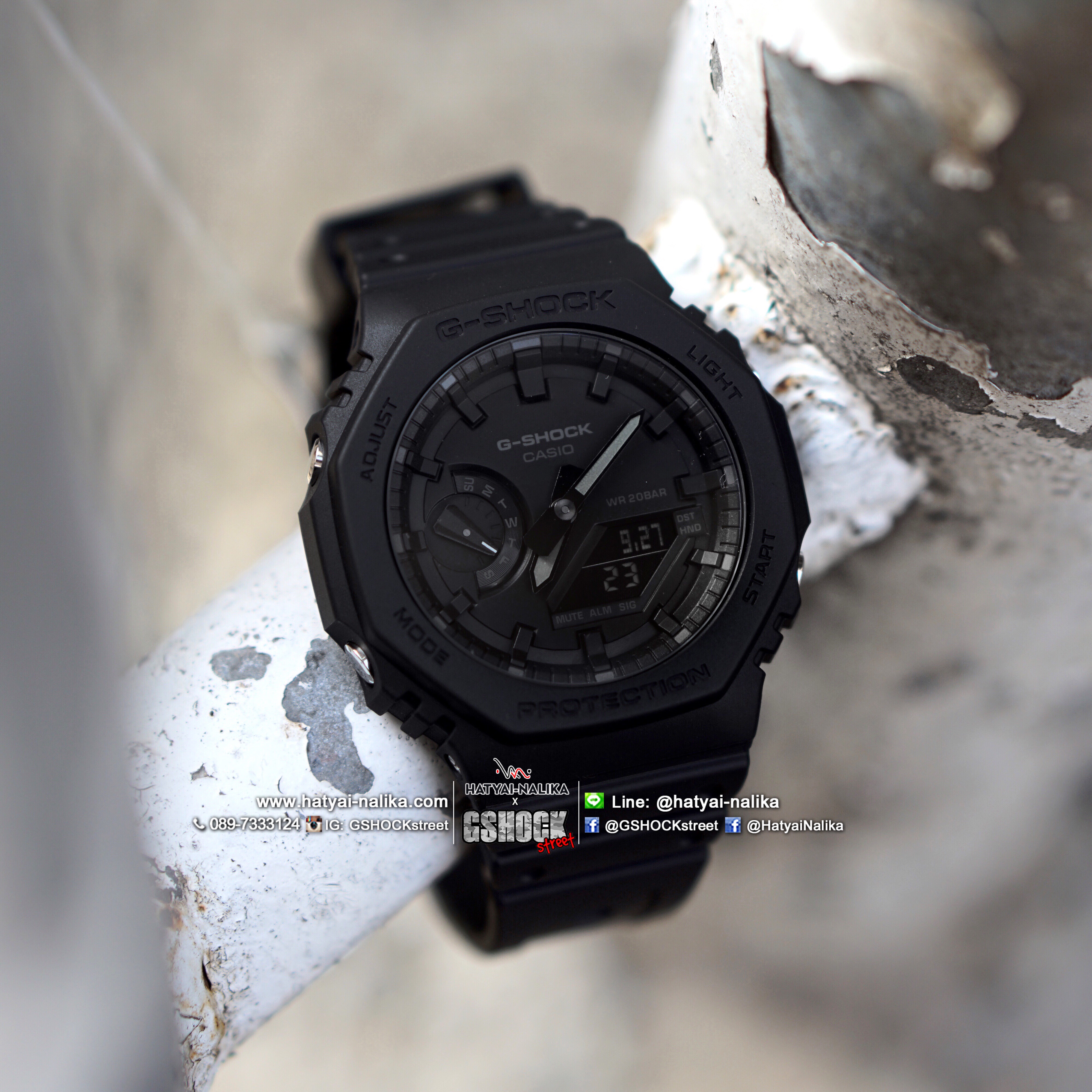 นาฬิกา Casio G-Shock ANALOG-DIGITAL GA-2100 series รุ่น GA-2100-1A1 ของแท้ รับประกัน1ปี