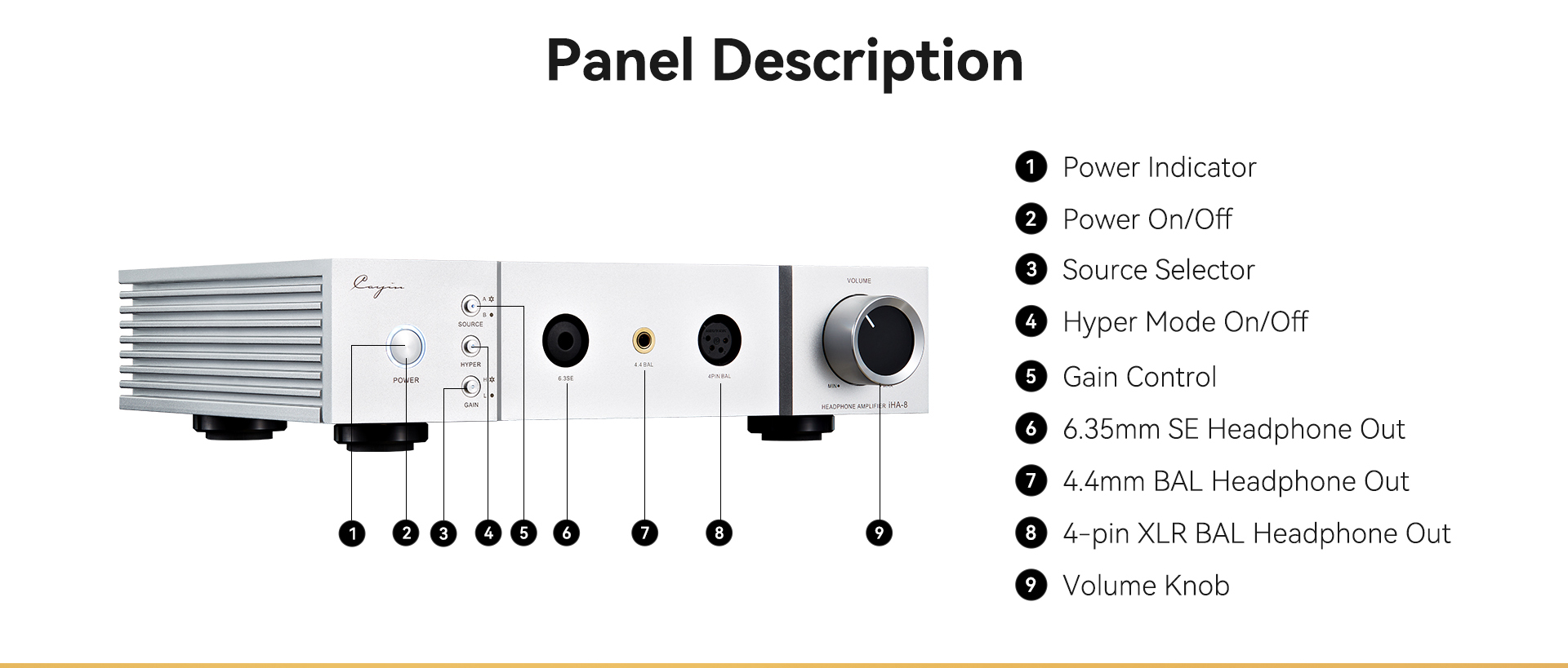 Cayin IHA-8 แอมป์หูฟัง 4 ช่องสัญญาณ Class A แบบ Discrete MOSFET กำลังขับสูง ประกันศูนย์ไทย