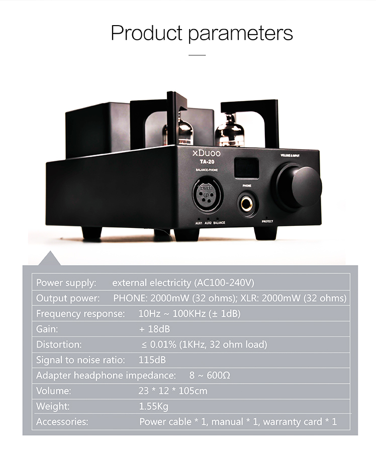 ขาย xDuoo TA-20 แอมป์หูฟังกำลังขับสูงรองรับ Balanced ขับหูฟัง 600 ohm ได้สบาย