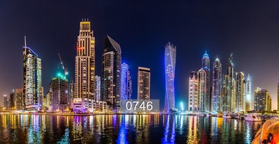 ฉากสำหรับถ่ายรูปหรือ Live สีสวยสด รูปวิวกลางคืน #01 ขนาด 2x1.5m [หมด]