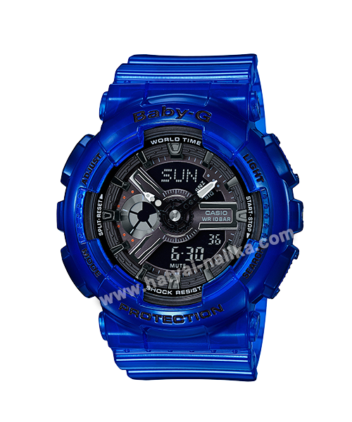 นาฬิกา Casio Baby-G BA-110CR เจลลี่ใส CORAL REEF series รุ่น BA-110CR-2A (เจลลี่สีน้ำทะเล) ของแท้ รับประกัน1ปี