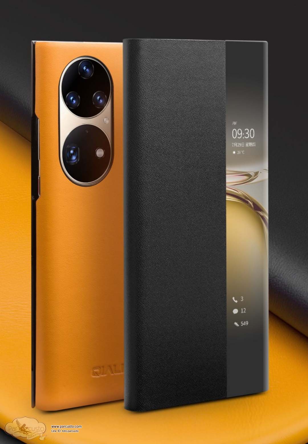 เคสหนังแท้ Huawei P50 และ P50 Pro (ต้องระบุรุ่น) จาก QIALINO [Pre-order]