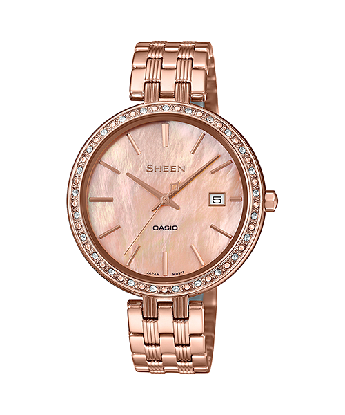 นาฬิกา คาสิโอ Casio SHEEN 3-HAND Analog SHE-4052 series รุ่น SHE-4052PG-4A ของแท้ รับประกัน1ปี