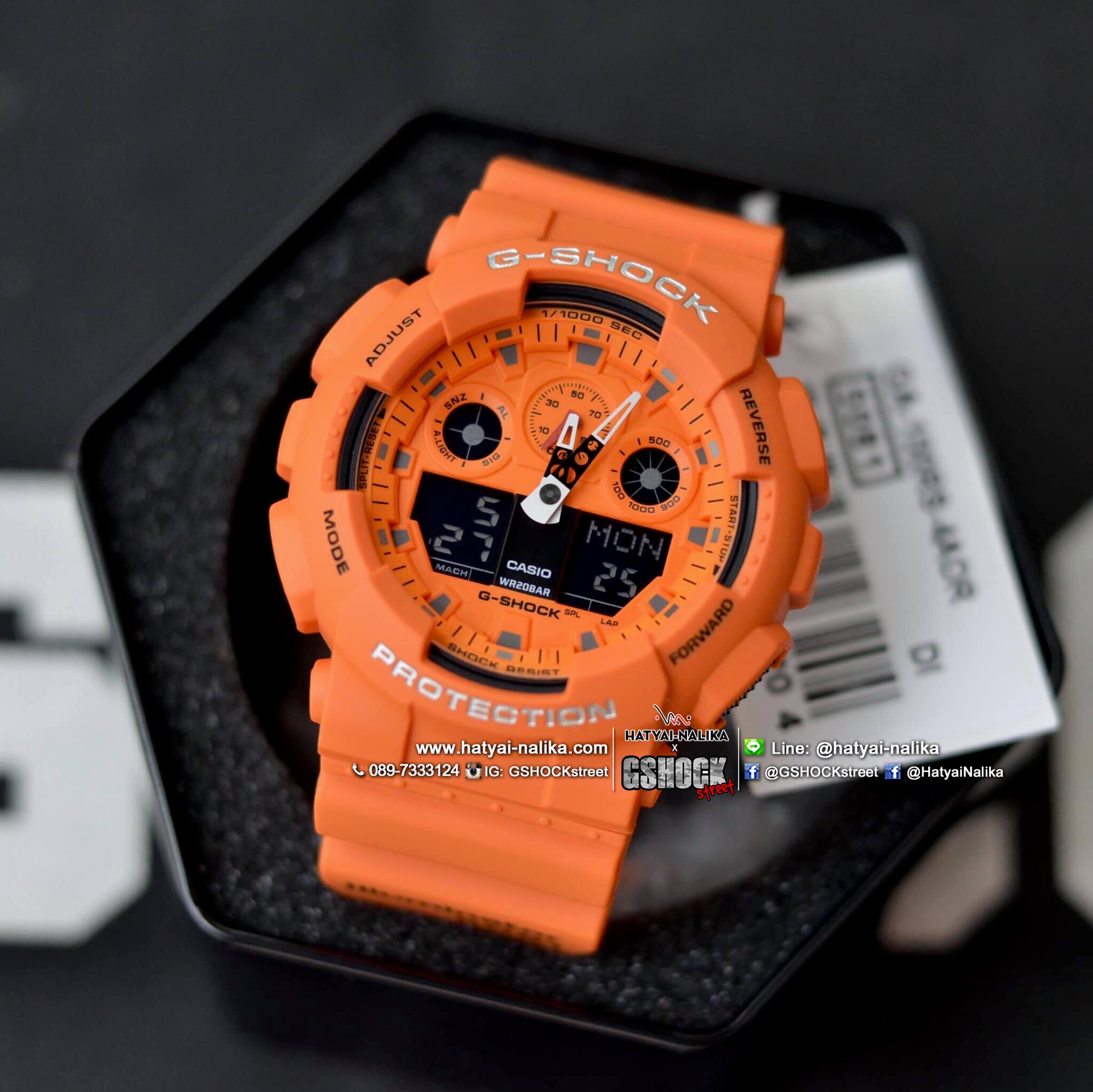 นาฬิกา Casio G-Shock Special color ROCK SOUNDS series รุ่น GA-100RS-4A ของแท้ รับประกัน1ปี