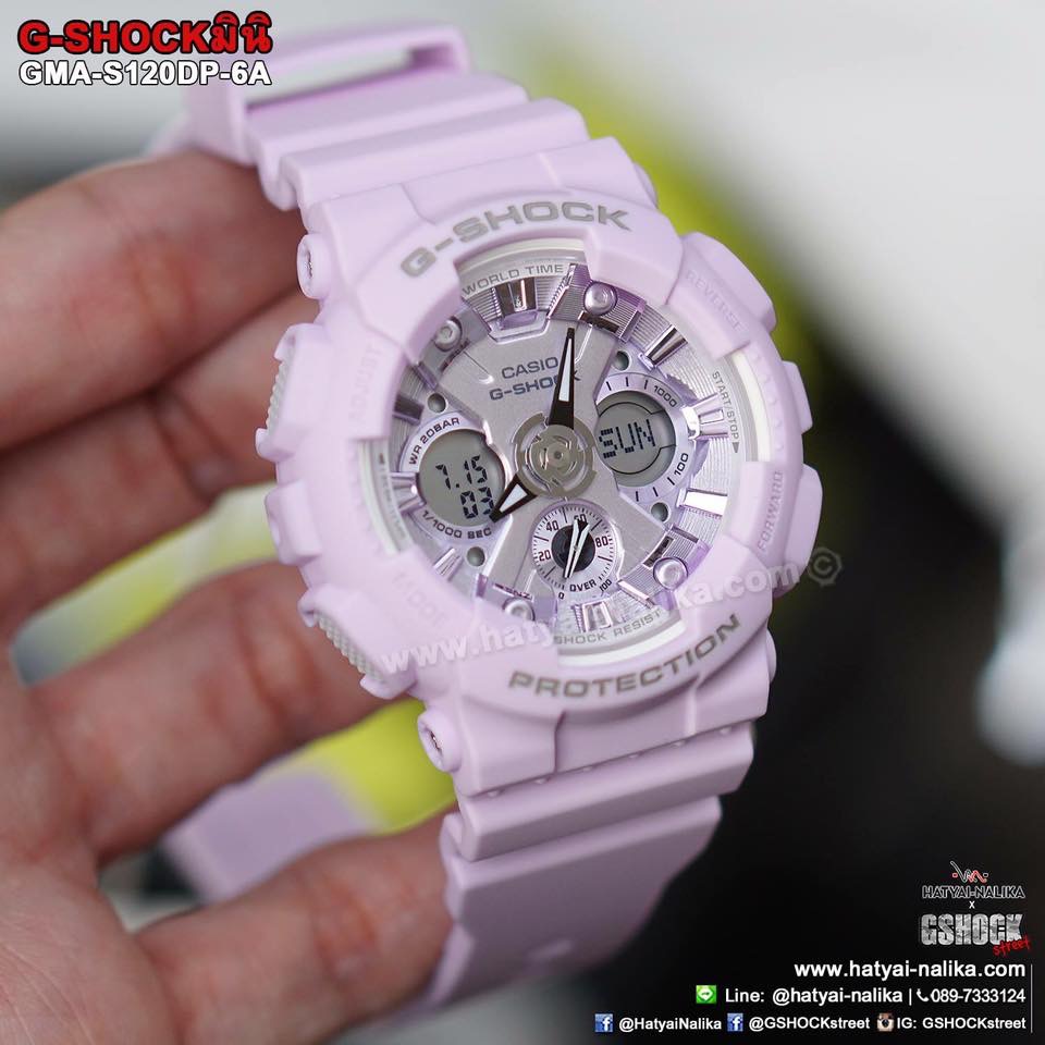 นาฬิกา Casio G-Shock มินิ S-Series GMA-S120DP series รุ่น GMA-S120DP-6A ของแท้ รับประกัน1ปี