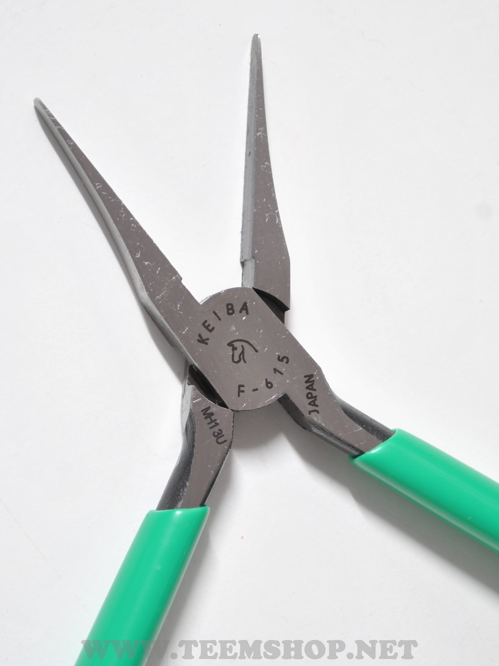 KEIBA คีมปากแหลม แบน ด้ามบาง F-615 ไม่มีฟัน Made in Japan