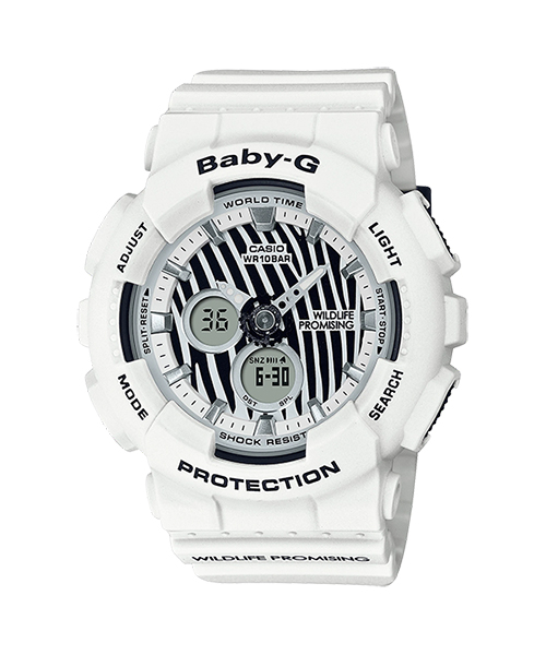 นาฬิกา คาสิโอ Casio G-Shock x Baby-G SETคู่รัก WILDLIFE PROMISING 2021 series รุ่น GA-110WLP-7A+BA-120WLP-7A "Grevy's Zebra" ของแท้ รับประกัน 1 ปี