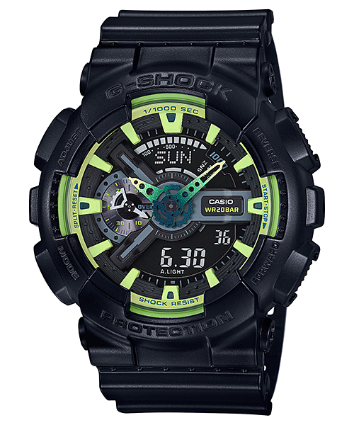 นาฬิกา คาสิโอ Casio G-Shock Limited Lime Accent Color series รุ่น GA-110LY-1A ของแท้ รับประกัน 1 ปี (นำเข้า Japan)
