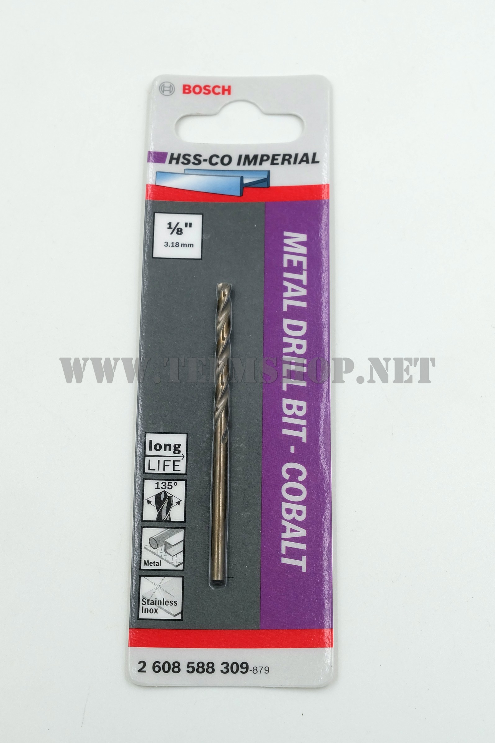 2608588309 BOSCH ดอกสว่าน 1/8" HSS-Co (3.2mm.)