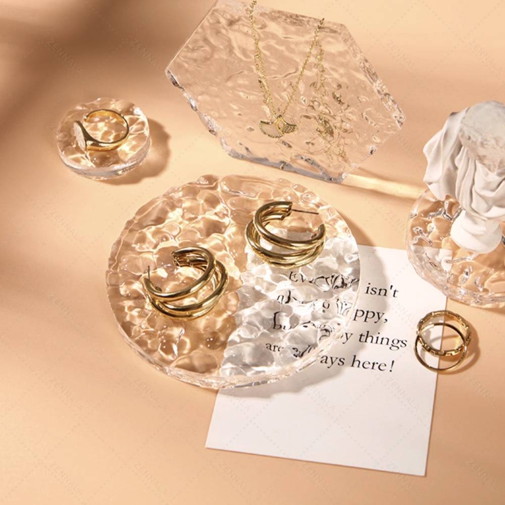 แท่นวางสินค้า แผ่นอะคริลิค ลายคลื่นน้ำ มีหลายขนาดให้เลือก